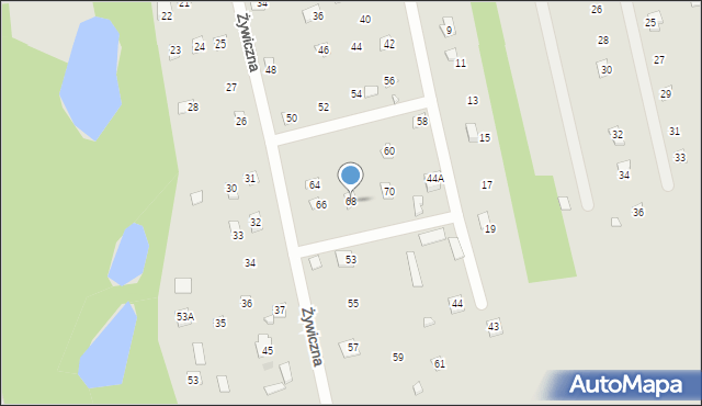 Brok, Radosna, 68, mapa Brok