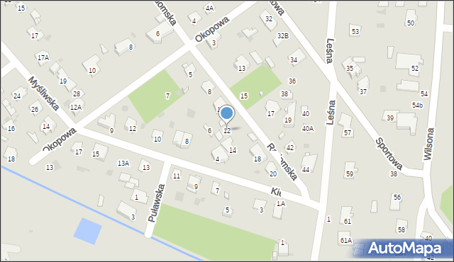 Brwinów, Radomska, 12, mapa Brwinów