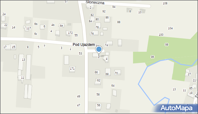 Brzezie, Radosna, 2, mapa Brzezie