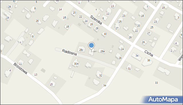 Brzeźnica, Radosna, 4, mapa Brzeźnica