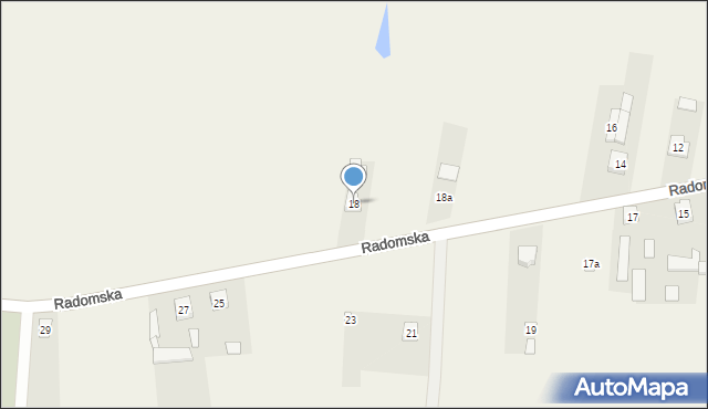 Brzóza, Radomska, 18, mapa Brzóza