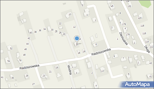 Buków, Radziszowska, 20, mapa Buków