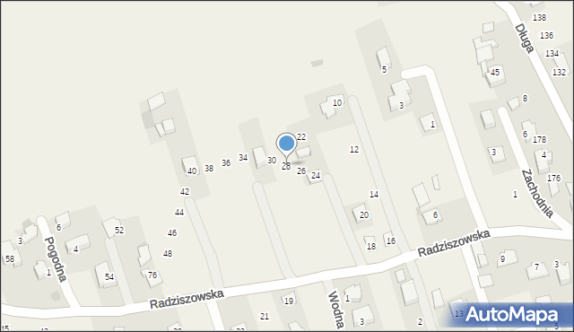 Buków, Radziszowska, 28, mapa Buków