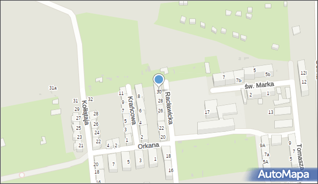 Bytom, Racławicka, 30, mapa Bytomia