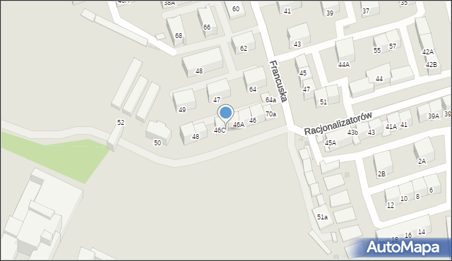 Bytom, Racjonalizatorów, 46B, mapa Bytomia