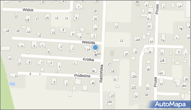 Celestynów, Radzińska, 36, mapa Celestynów