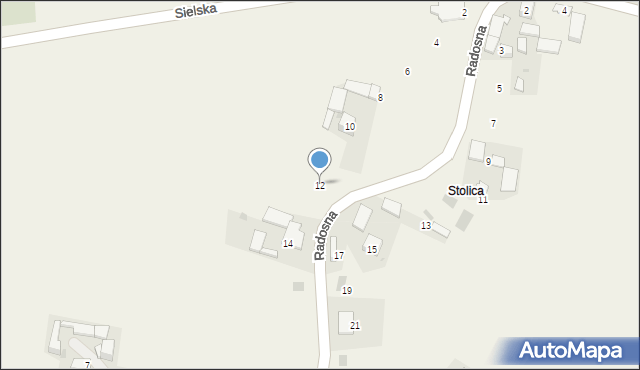 Celiny, Radosna, 12, mapa Celiny