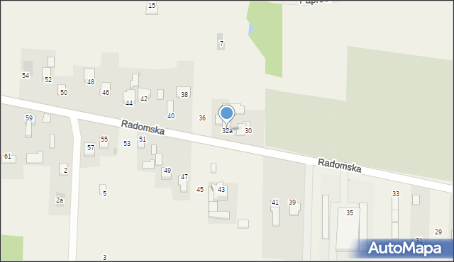 Cerekiew, Radomska, 32a, mapa Cerekiew