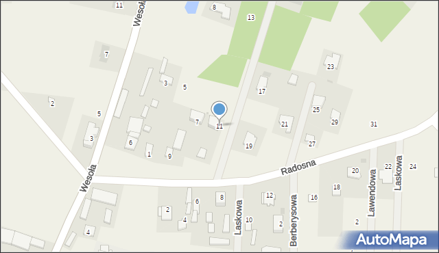 Cerekiew, Radosna, 11, mapa Cerekiew