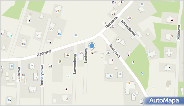 Cerekiew, Radosna, 24, mapa Cerekiew