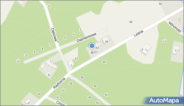 Cerekiew, Radosna, 59, mapa Cerekiew