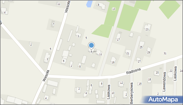 Cerekiew, Radosna, 7, mapa Cerekiew