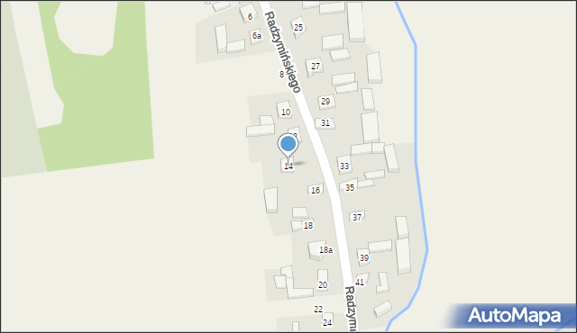 Charłupia Mała, Radzymińskiego, ks., 14, mapa Charłupia Mała
