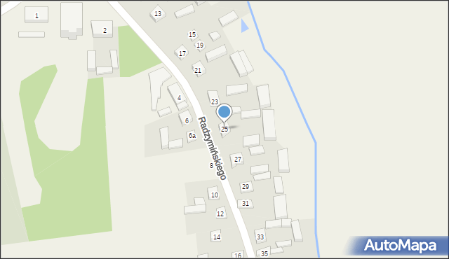 Charłupia Mała, Radzymińskiego, ks., 25, mapa Charłupia Mała