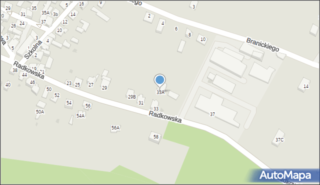 Chęciny, Radkowska, 33A, mapa Chęciny