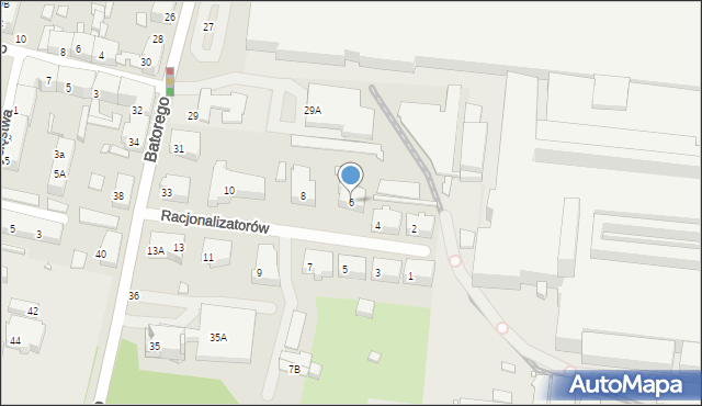 Chorzów, Racjonalizatorów, 6, mapa Chorzów