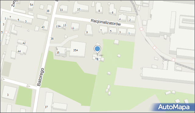 Chorzów, Racjonalizatorów, 7a, mapa Chorzów