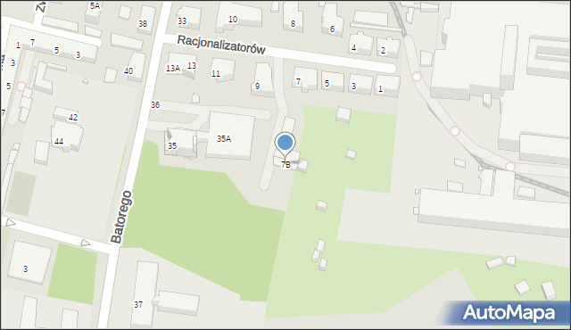 Chorzów, Racjonalizatorów, 7B, mapa Chorzów