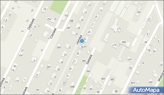 Chotomów, Rajska, 23, mapa Chotomów