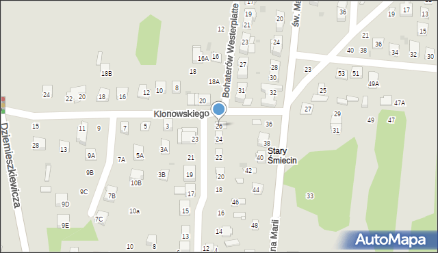 Ciechanów, Rajkowskiego Franciszka, 26, mapa Ciechanów