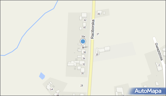 Ciechowice, Raciborska, 38, mapa Ciechowice