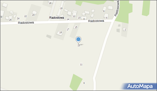 Ciekoty, Radostowa, 13, mapa Ciekoty