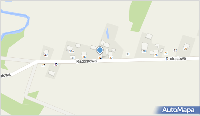 Ciekoty, Radostowa, 34, mapa Ciekoty