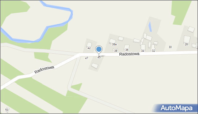 Ciekoty, Radostowa, 45, mapa Ciekoty