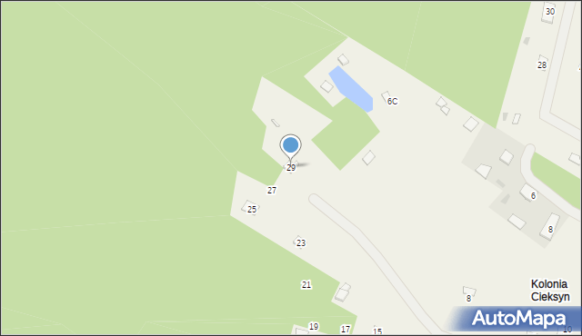 Cieksyn, Radosna, 29, mapa Cieksyn