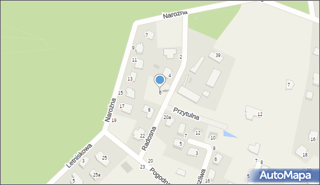 Ciele, Radosna, 6, mapa Ciele