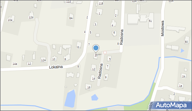 Cisie, Radosna, 10, mapa Cisie