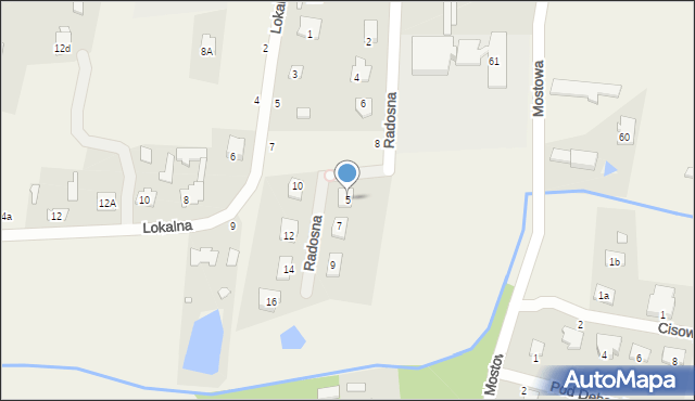 Cisie, Radosna, 5, mapa Cisie