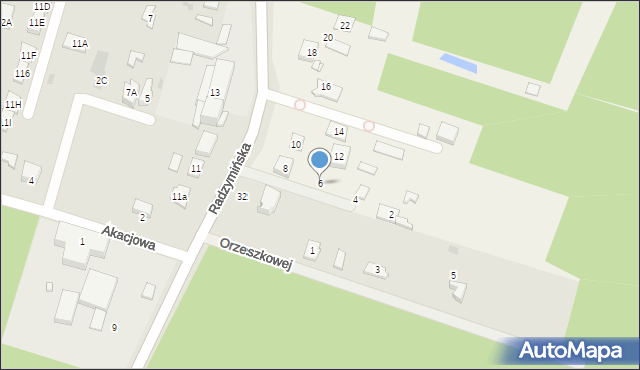 Czarna, Radzymińska, 6, mapa Czarna