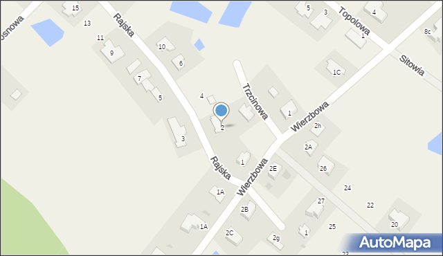 Czarne Błoto, Rajska, 2, mapa Czarne Błoto