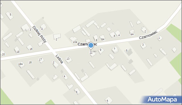 Czarnowiec, Radosna, 15, mapa Czarnowiec