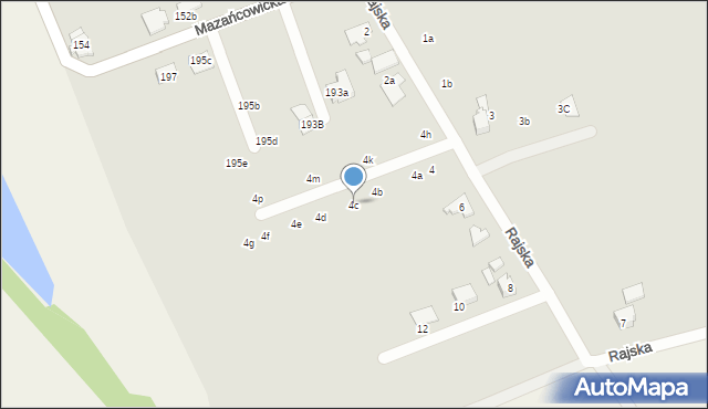 Czechowice-Dziedzice, Rajska, 4c, mapa Czechowic-Dziedzic