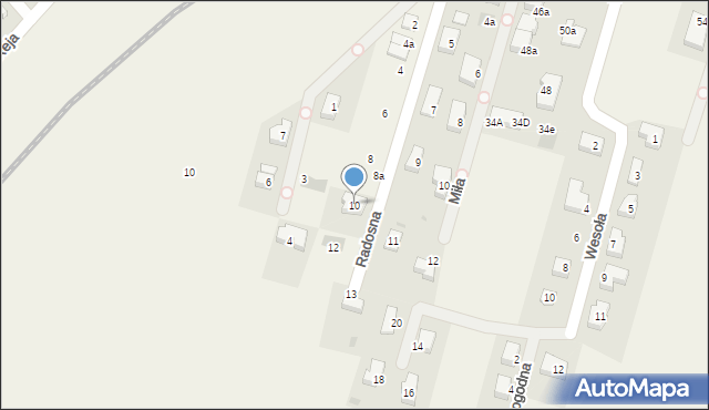 Czernica, Radosna, 10, mapa Czernica