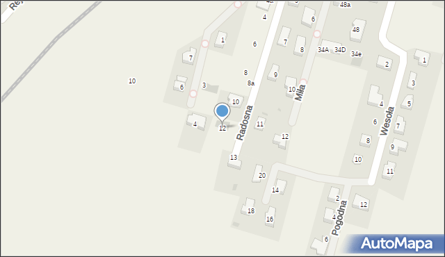 Czernica, Radosna, 12, mapa Czernica