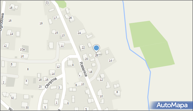 Czernichów, Ratanice, 16, mapa Czernichów