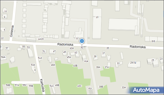 Częstochowa, Radomska, 41, mapa Częstochowy