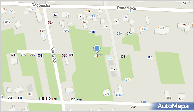 Częstochowa, Radomska, 43C, mapa Częstochowy