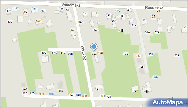 Częstochowa, Radomska, 51C, mapa Częstochowy