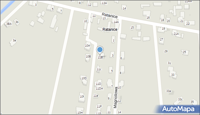 Dąbrowa Górnicza, Ratanice, 11B, mapa Dąbrowa Górnicza