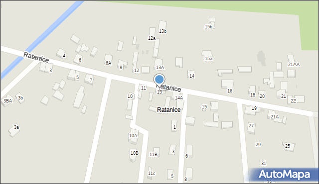 Dąbrowa Górnicza, Ratanice, 13, mapa Dąbrowa Górnicza
