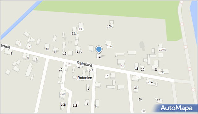 Dąbrowa Górnicza, Ratanice, 14, mapa Dąbrowa Górnicza