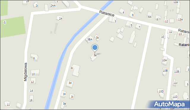 Dąbrowa Górnicza, Ratanice, 3a, mapa Dąbrowa Górnicza
