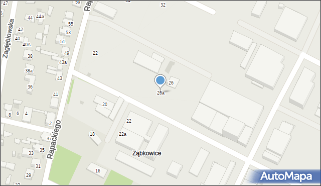 Dąbrowa Górnicza, Rapackiego Adama, 26a, mapa Dąbrowa Górnicza