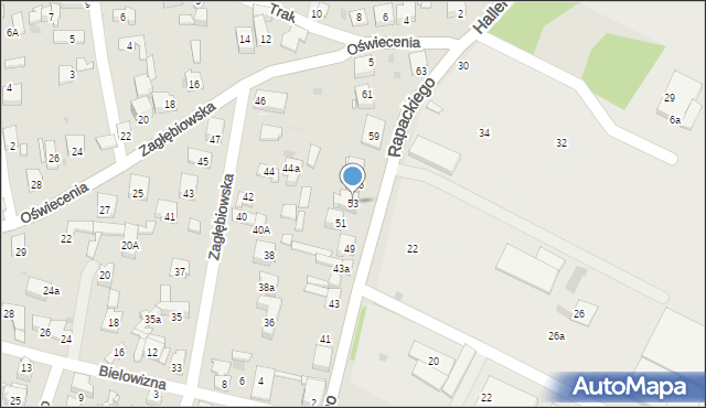 Dąbrowa Górnicza, Rapackiego Adama, 53, mapa Dąbrowa Górnicza
