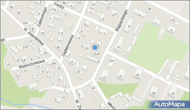 Dąbrowa Górnicza, Rapackiego Adama, 7, mapa Dąbrowa Górnicza