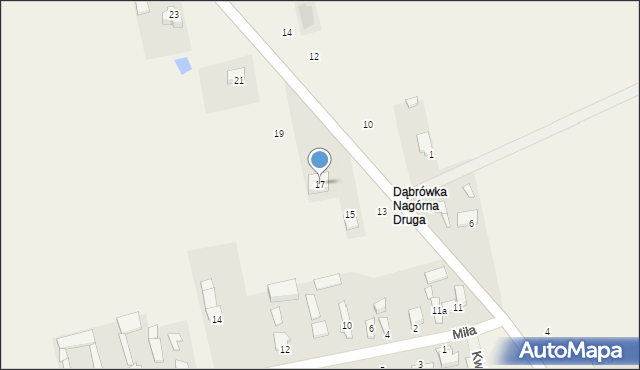 Dąbrówka Nagórna, Radomska, 17, mapa Dąbrówka Nagórna